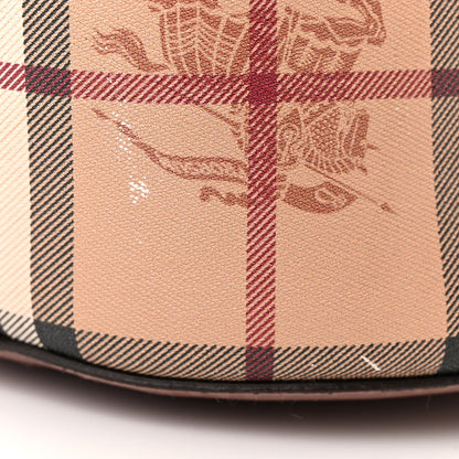 Burberry Haymarket Check Colours Small Lorne Bucket Crossbody Elderberry 16 of 20