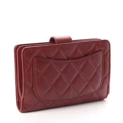 Chanel Lambskin Quilted Zipped Pocket Wallet Red 3 of 11