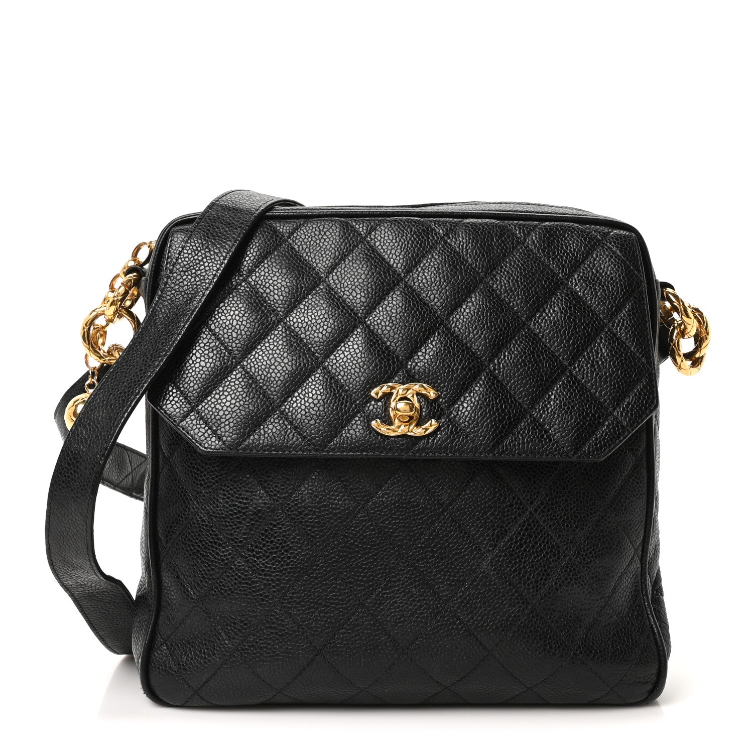 Chanel Caviar Quilted Flap Camera Case Black 1 of 11