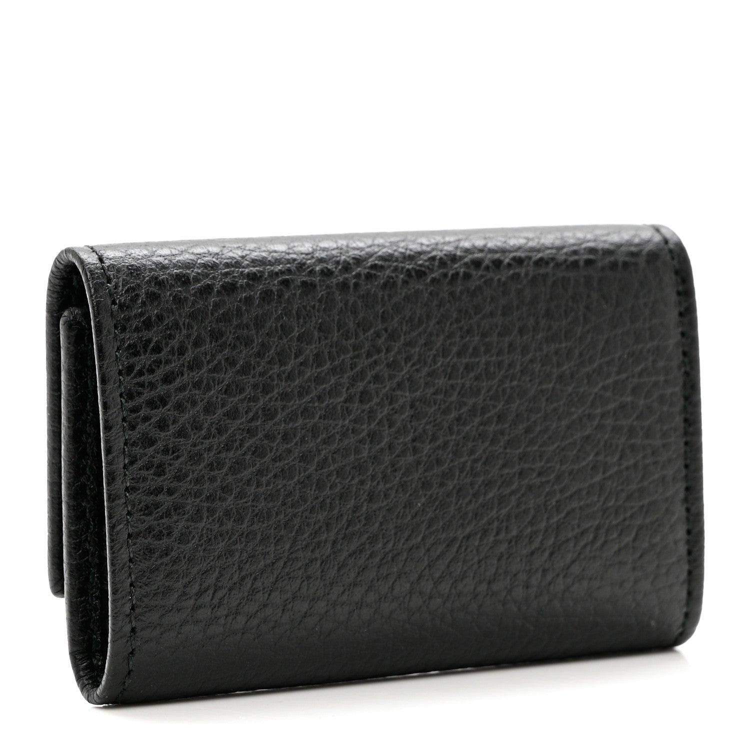 Gucci Pebbled Calfskin GG Marmont 6 Key Holder Black 3 of 6