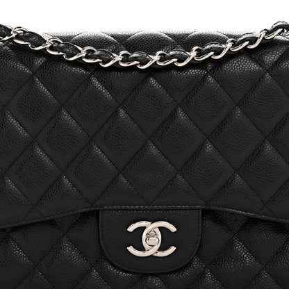 Chanel Caviar Quilted Jumbo Double Flap Black 8 of 12