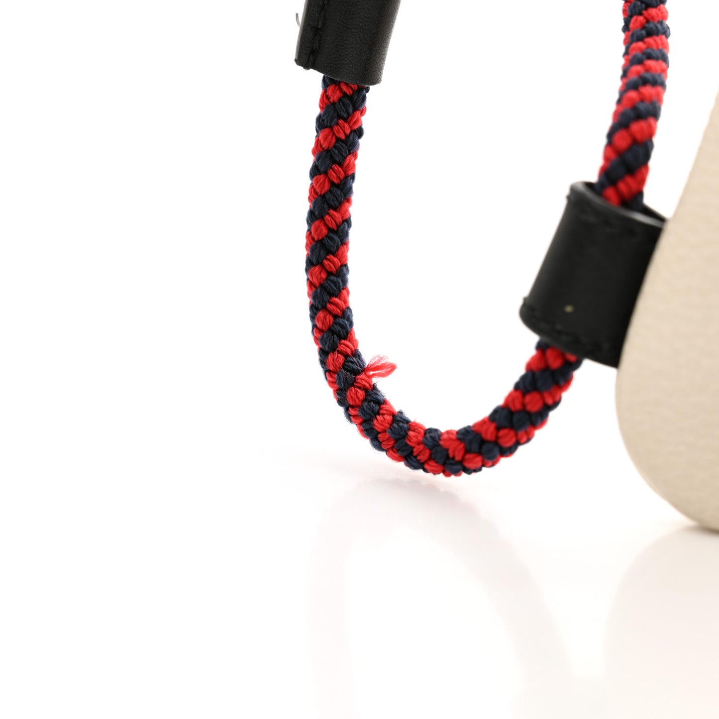 Calfskin Logo Drawstring Backpack Mystic White
