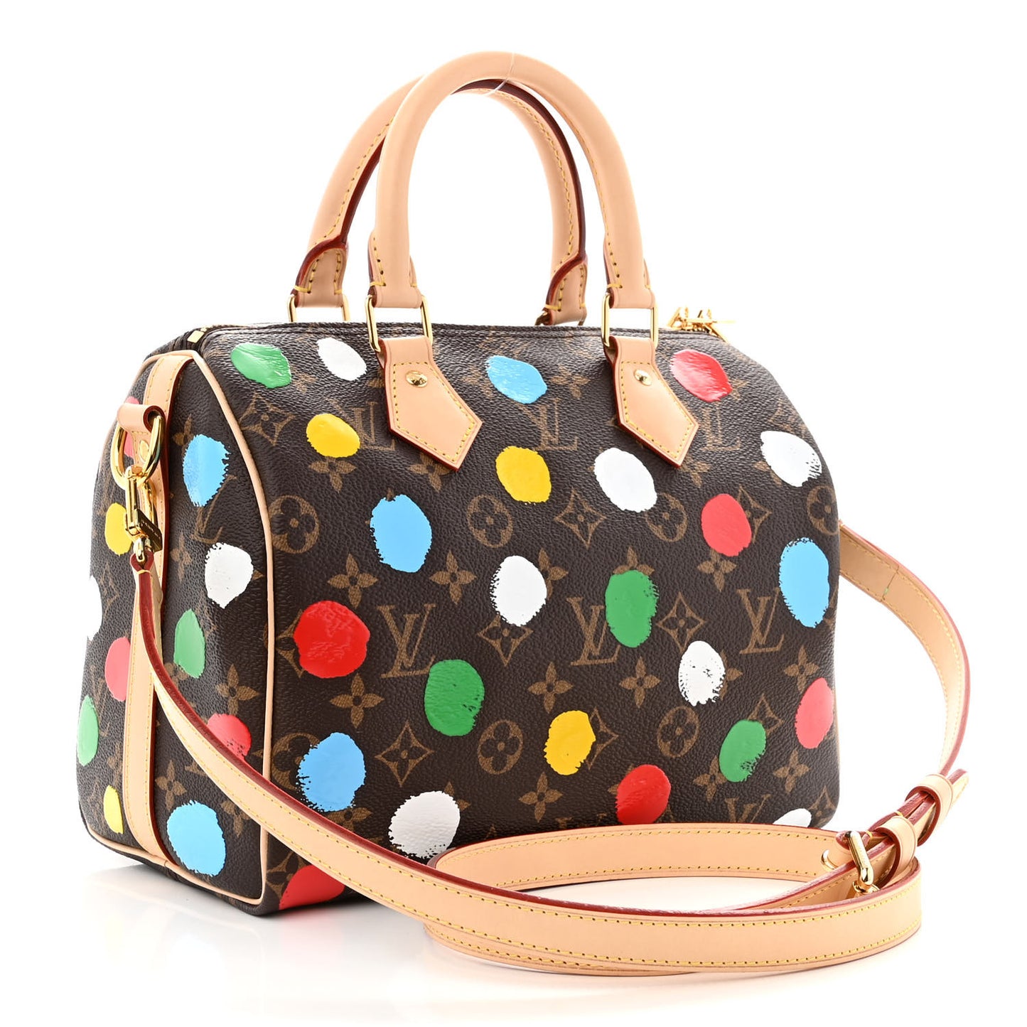 LV X YK Monogram Speedy Bandouliere 25 Multicolor