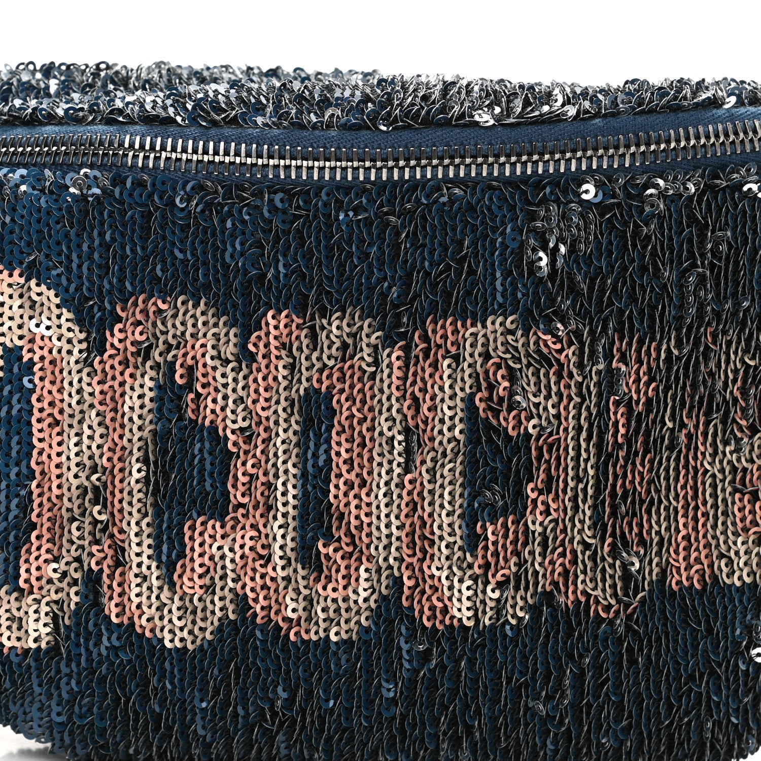 Chanel Sequin Coco Cuba Waist Bag Fanny Pack Blue Pink 8 of 11