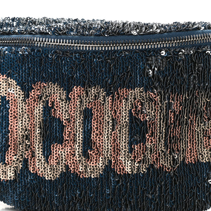 Chanel Sequin Coco Cuba Waist Bag Fanny Pack Blue Pink 8 of 11