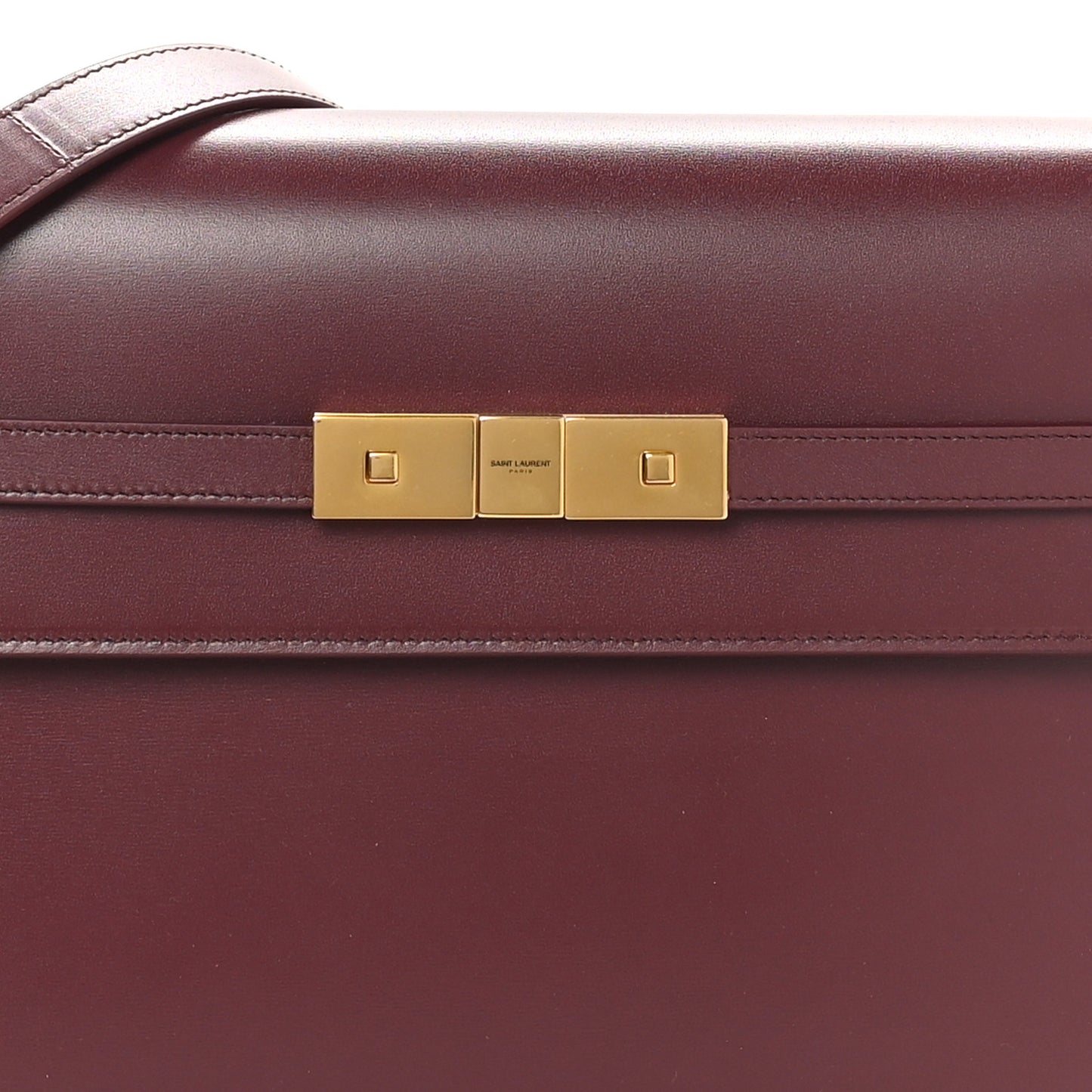 Smooth Calfskin Manhattan Shoulder Bag Rouge Legion