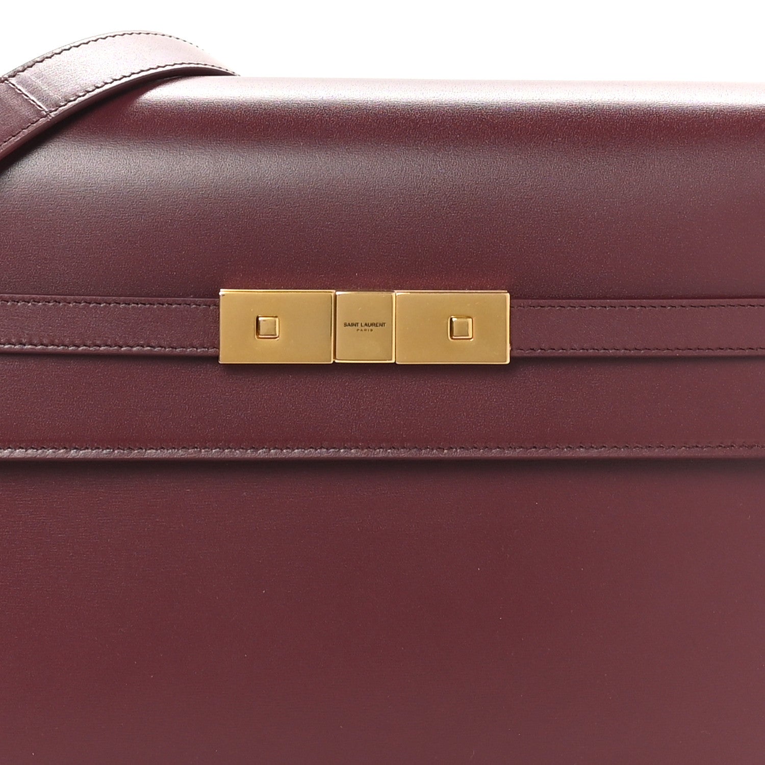 Saint Laurent Smooth Calfskin Manhattan Shoulder Bag Rouge Legion 8 of 11