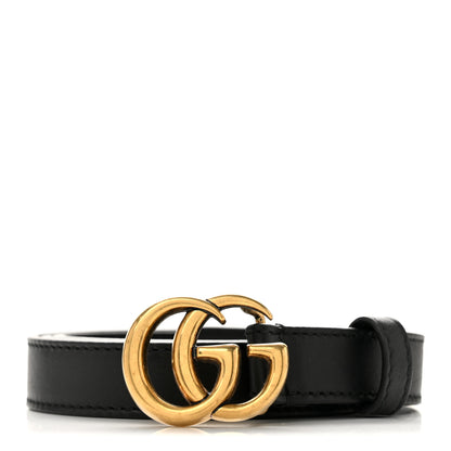 Gucci Calfskin Double G 20mm Belt 85 34 Black 1 of 8