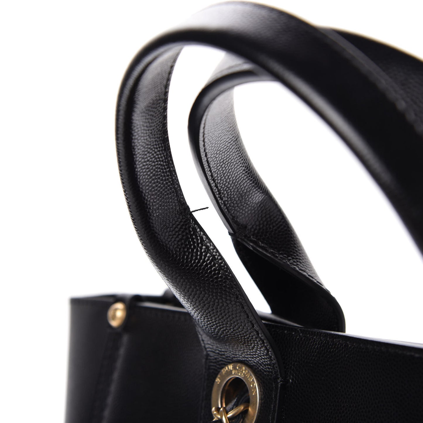 Caviar Small Studded Deauville Tote Black