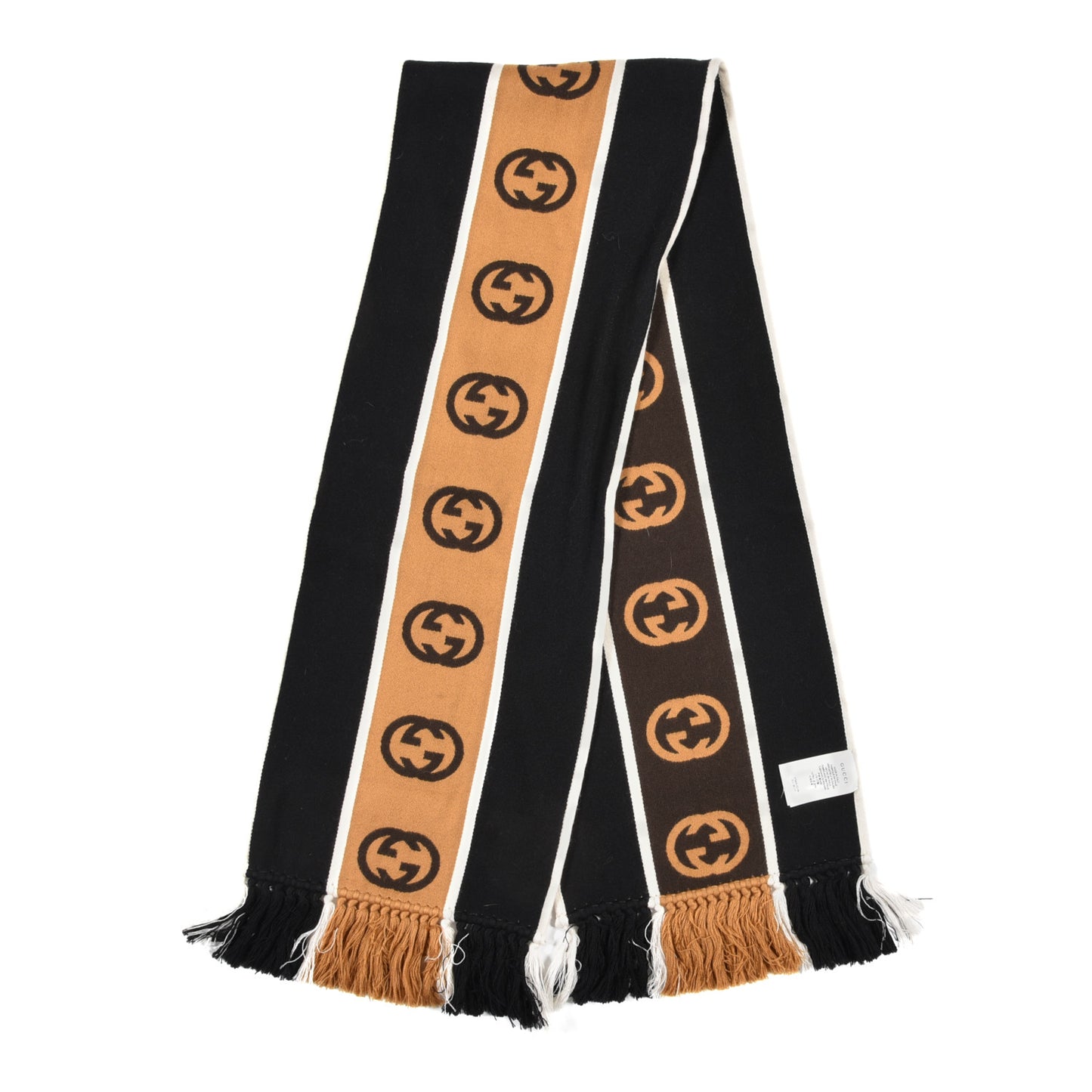 Wool Cotton Jergy Fringe Scarf Black
