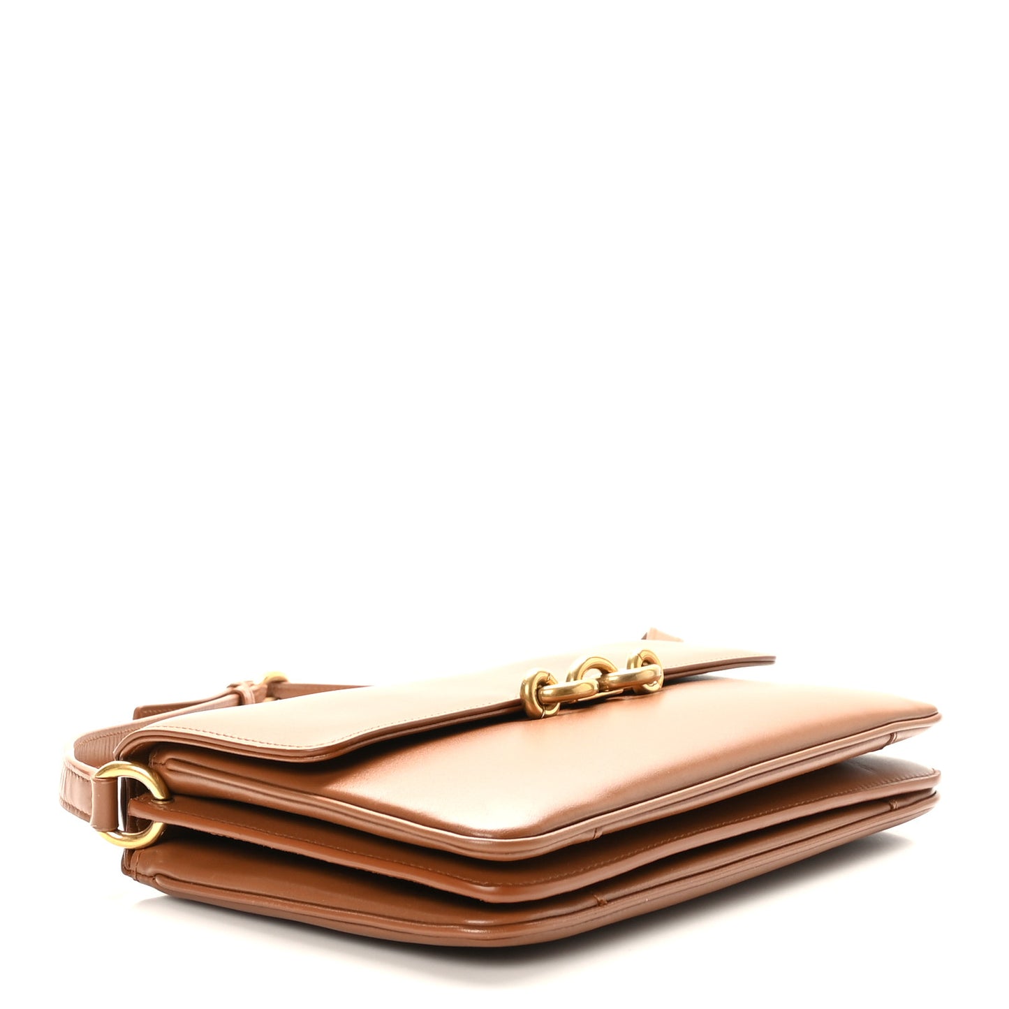 Smooth Calfskin Le Maillon Satchel Brown