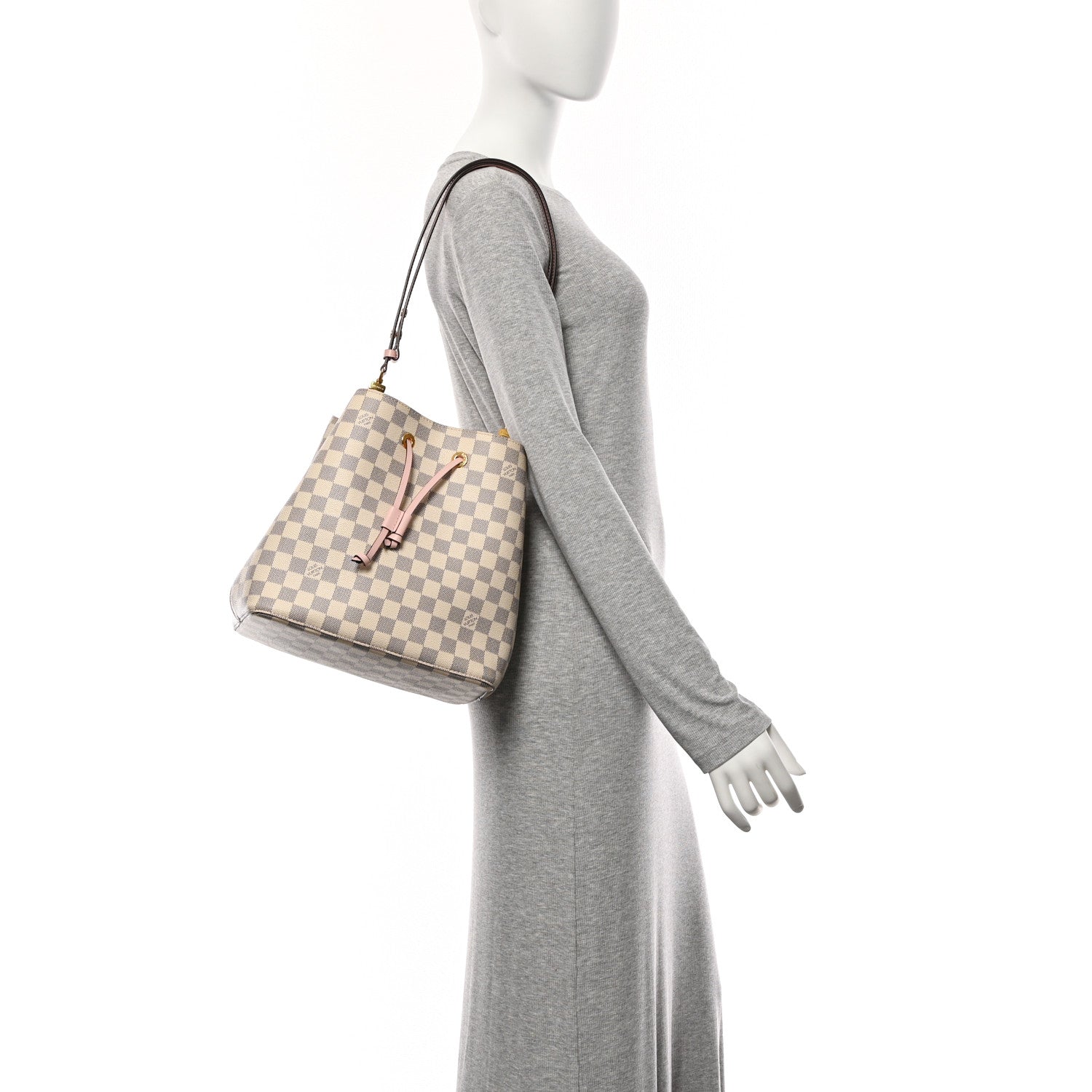 Louis Vuitton Damier Azur Neonoe MM Eau De Rose 2 of 10