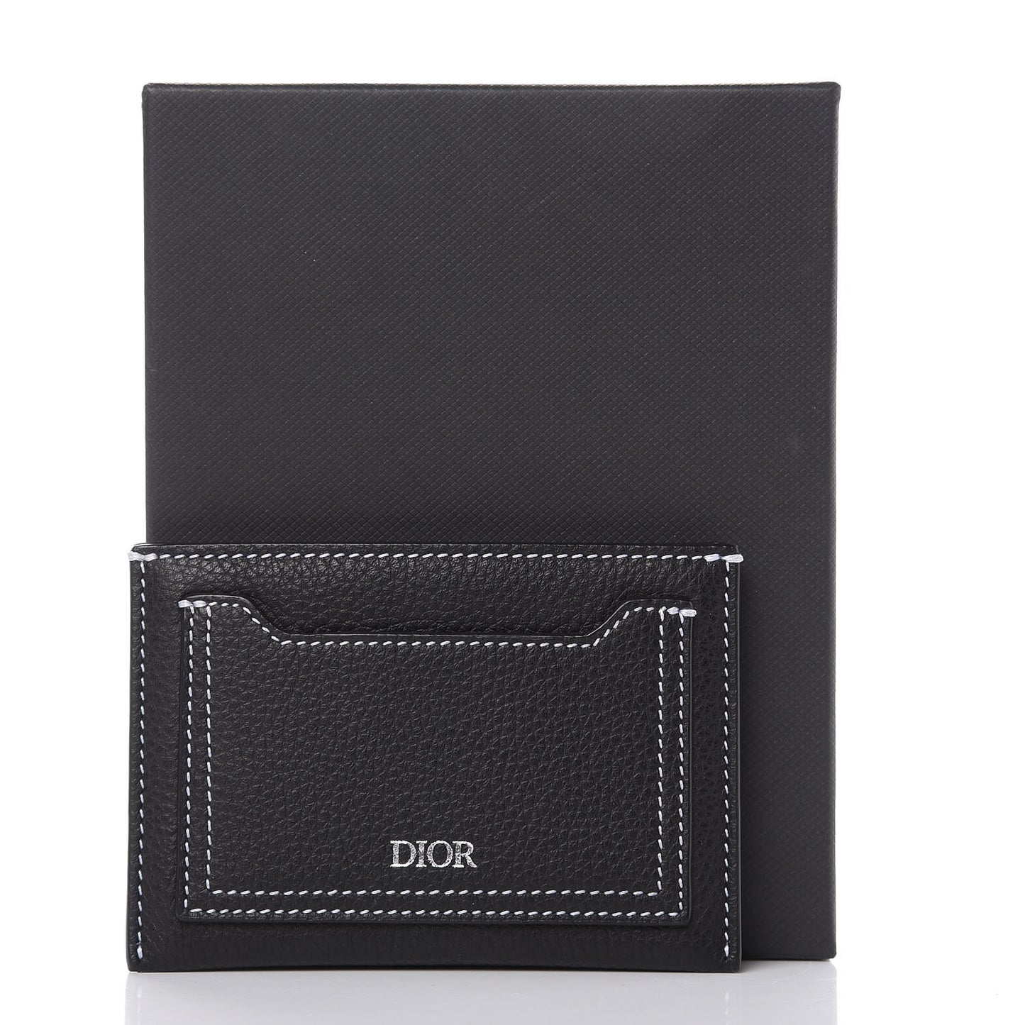 Calfskin Signature Card Holder Black