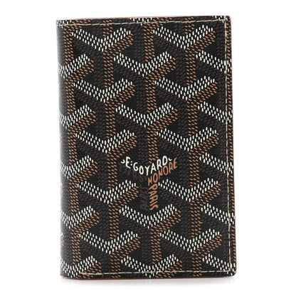 Goyard Goyardine Saint Pierre Card Holder Black Gold 1 of 8