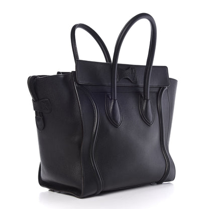 Celine Drummed Calfskin Mini Luggage Black 3 of 17
