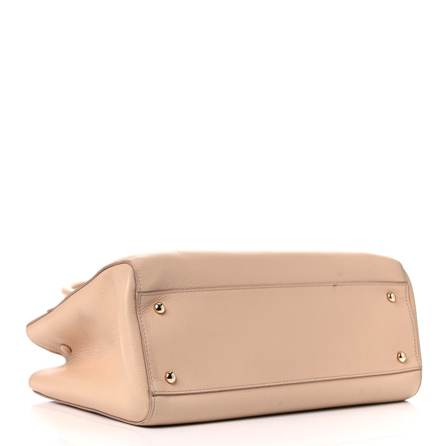 Grained Calfskin Small Neo Executive Shopper Tote Beige