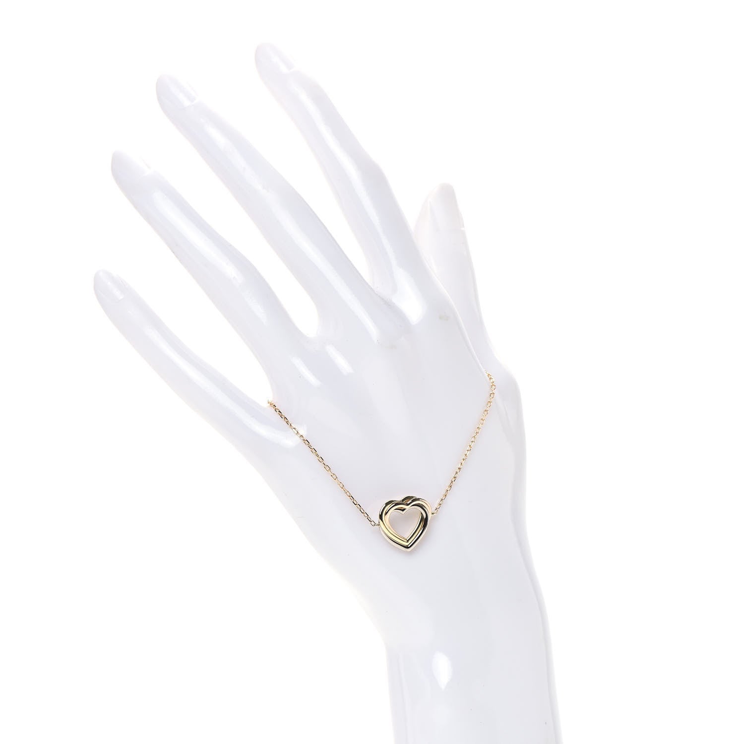 Cartier 18K Pink Yellow White Gold Trinity Heart Bracelet 2 of 5