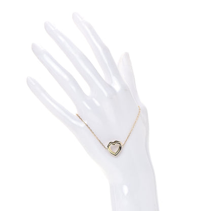 Cartier 18K Pink Yellow White Gold Trinity Heart Bracelet 2 of 5