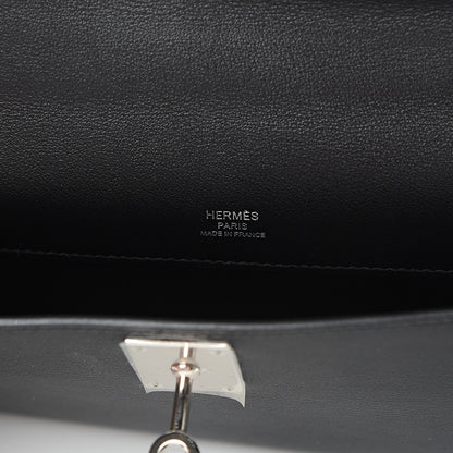 Hermes Swift Kelly Cut Clutch Pochette Black 5 of 7