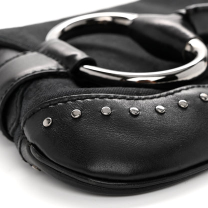 Gucci Monogram Studded Horsebit Clutch Black 8 of 11