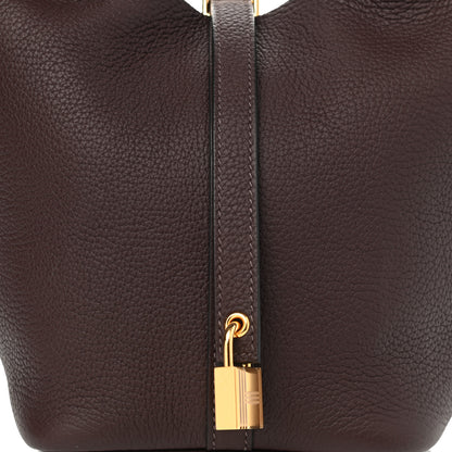 Hermes Taurillon Clemence Picotin Lock 18 PM Rouge Sellier 8 of 11