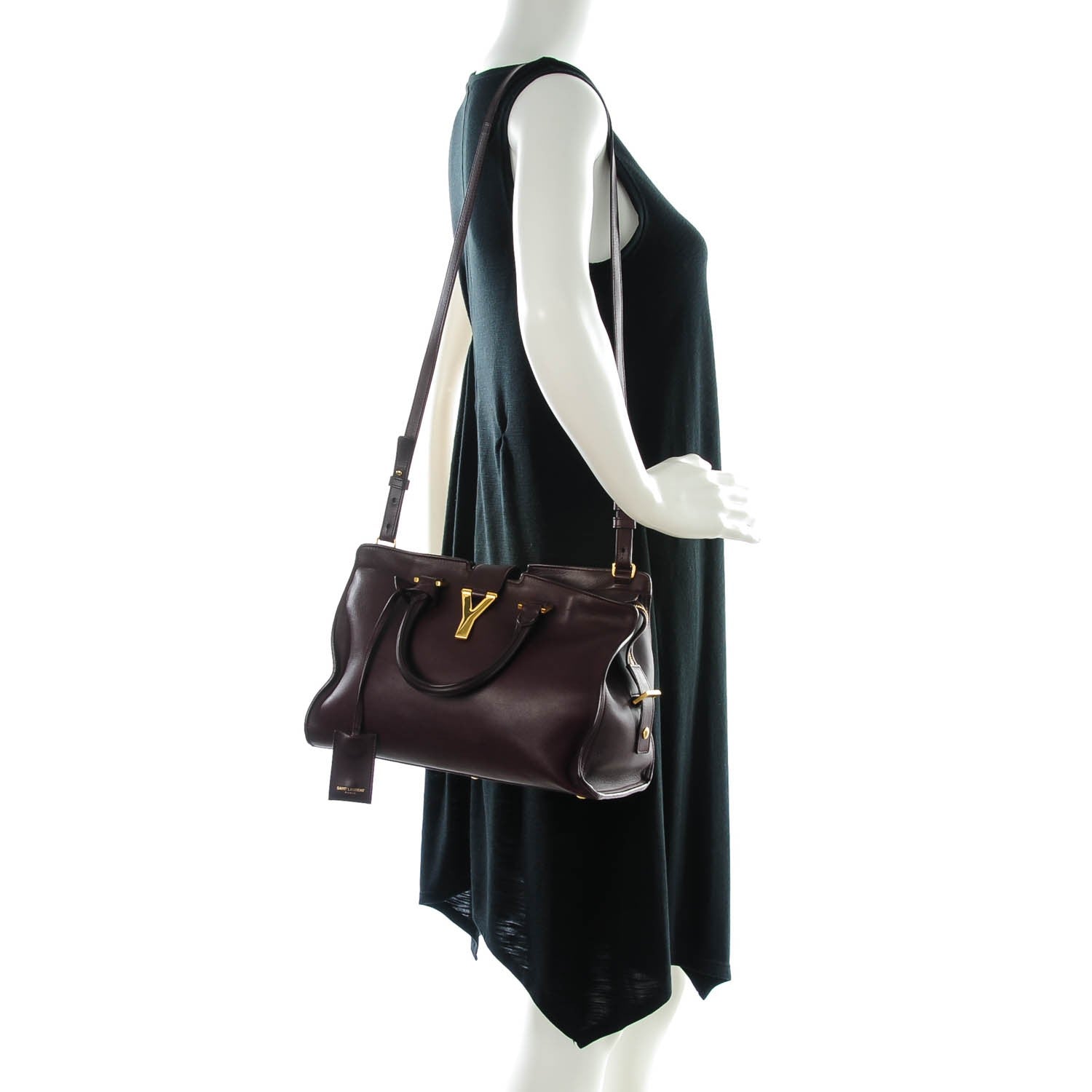 Saint Laurent Calfskin Small Classic Y Cabas Bordeaux 2 of 9