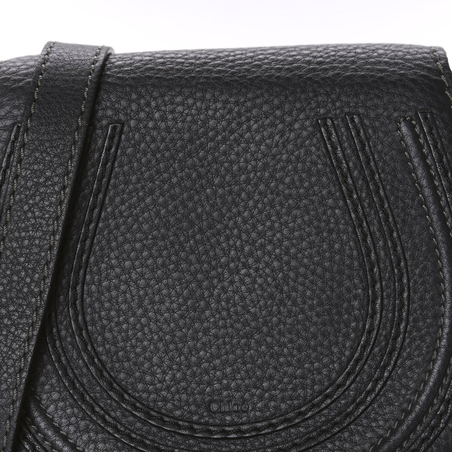 Calfskin Mini Marcie Round Crossbody Bag Black