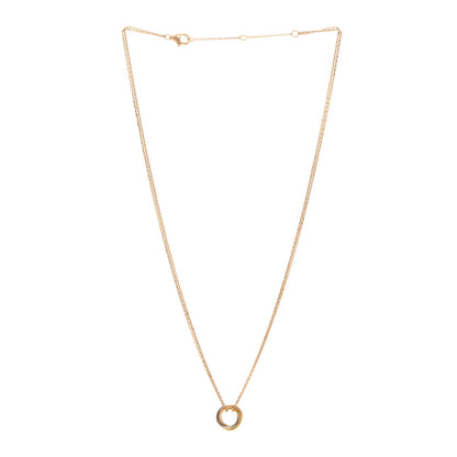 Cartier 18K Pink Yellow White Gold Trinity Double Chain Pendant Necklace 3 of 4
