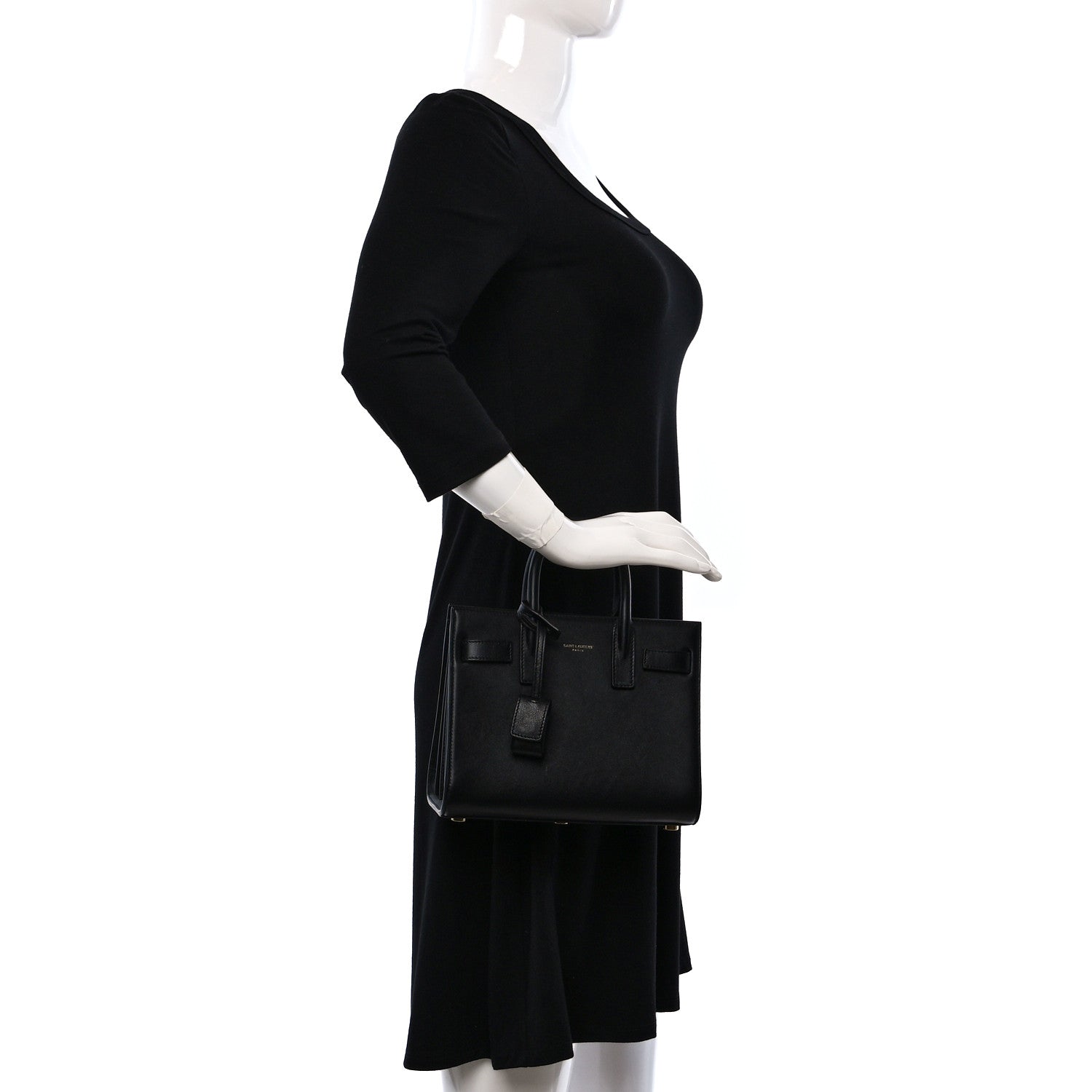 Saint Laurent Calfskin Nano Sac De Jour Black 2 of 8