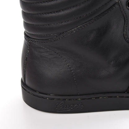 Gucci Calfskin GG Viaggio High-Top Sneakers 10.5 Black Green Fluo 17 of 20
