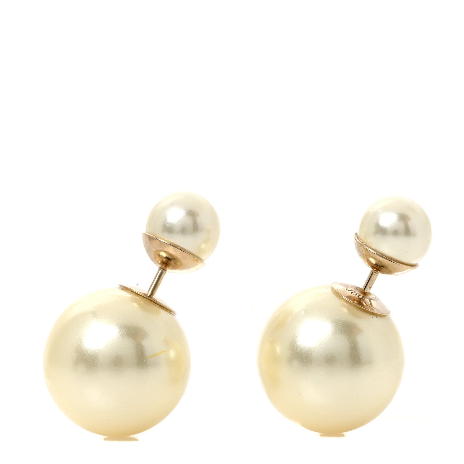 Christian Dior Pearl Mise En Dior Tribal Earrings Gold 1 of 4