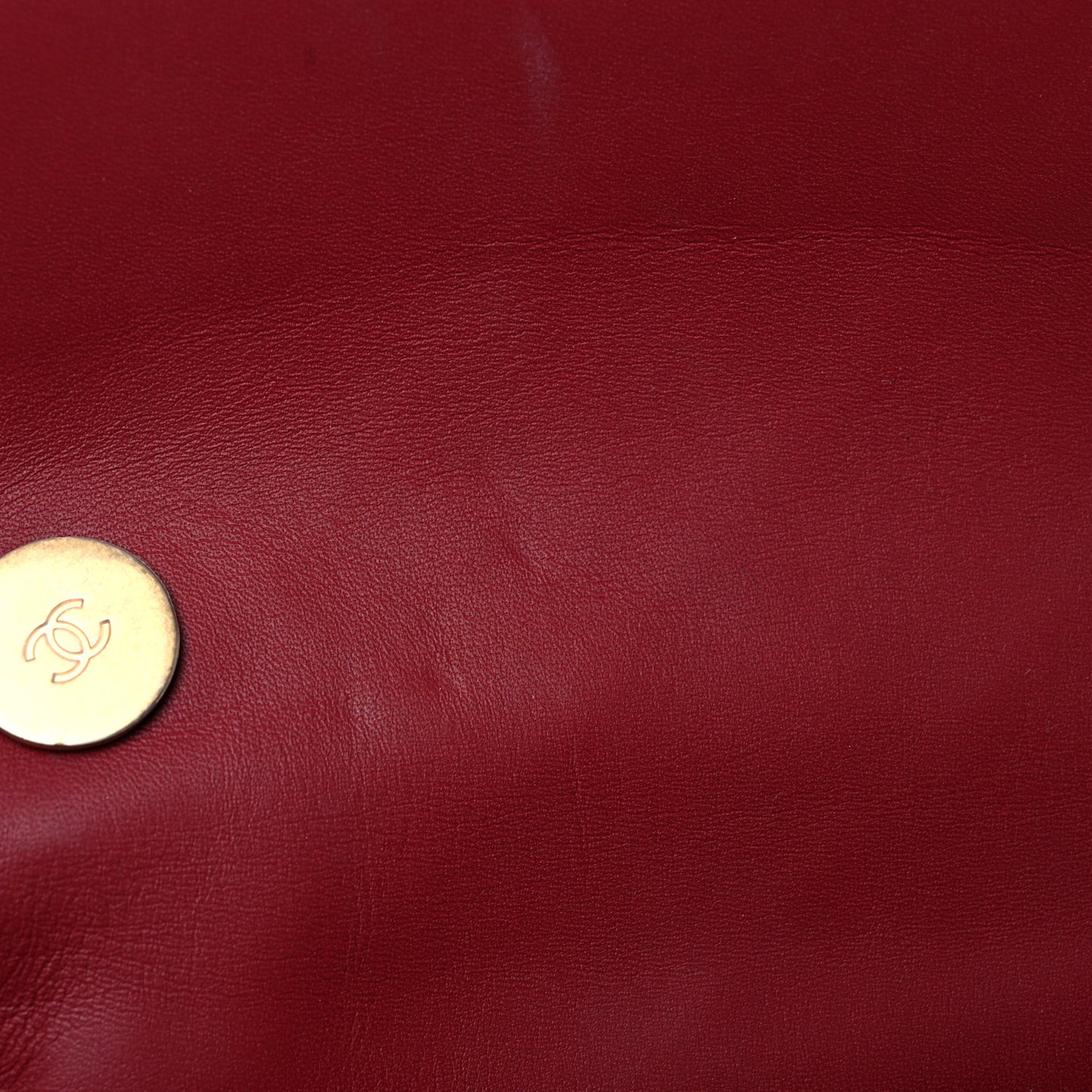 Calfskin Stitched Flap Red