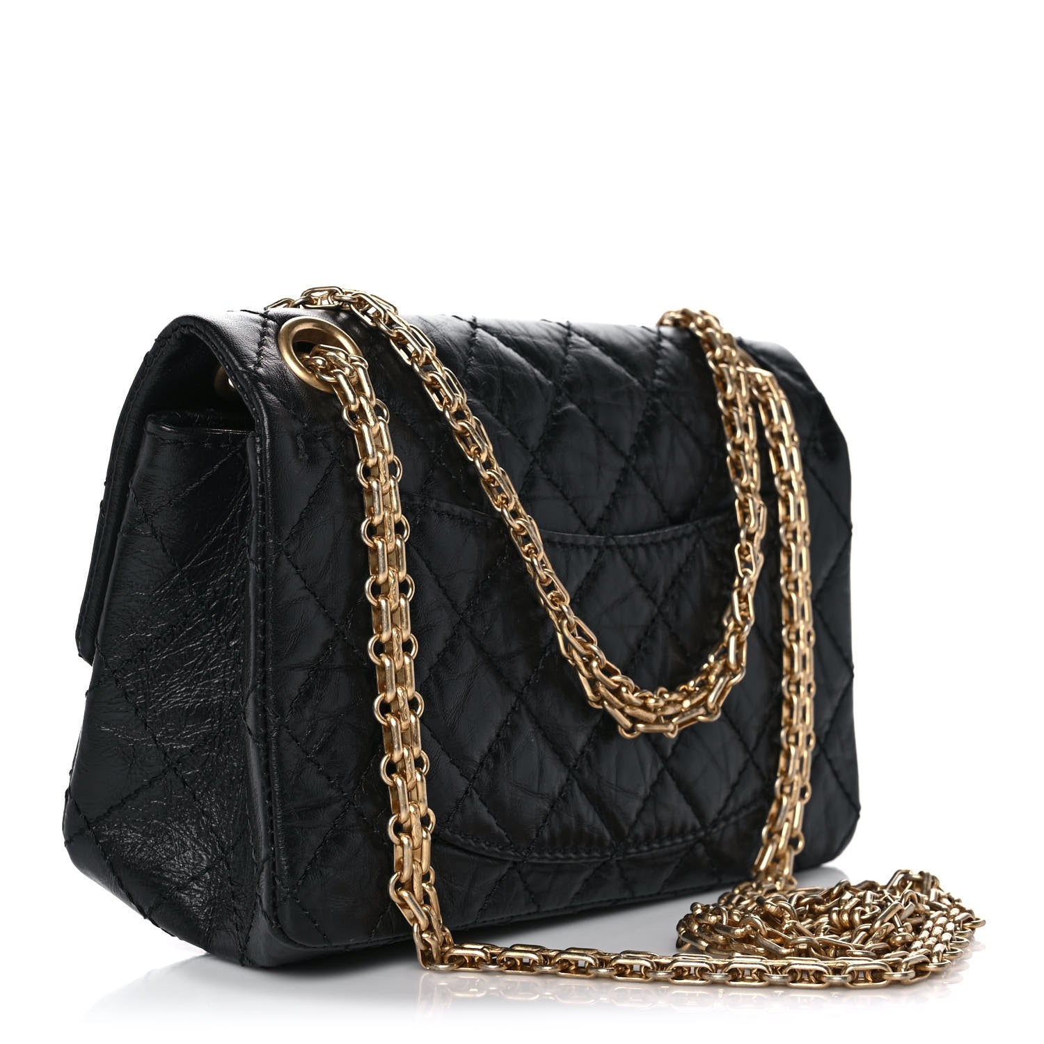 Chanel Aged Calfskin Quilted 2.55 Reissue Mini Flap Black 3 of 11