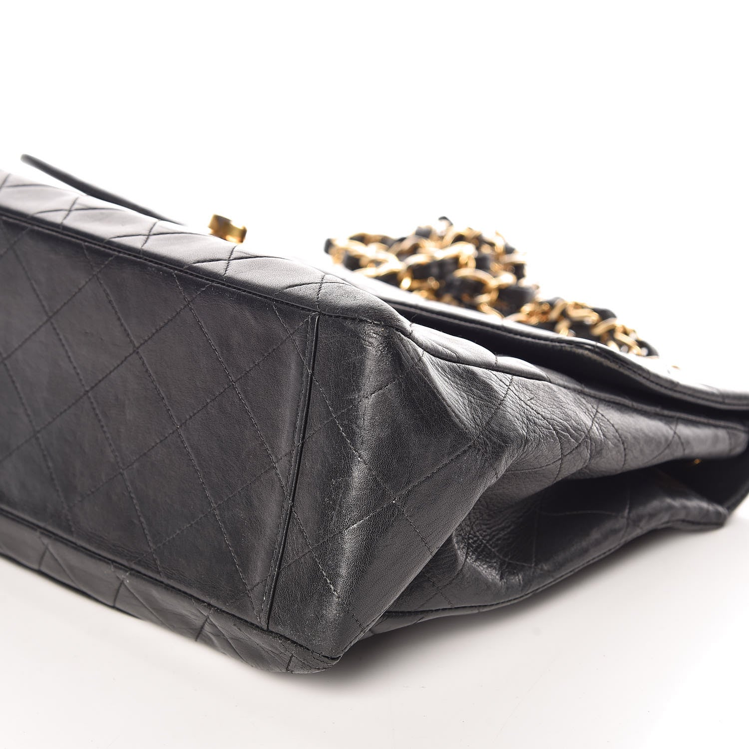 Chanel Lambskin Quilted XL Jumbo Single Flap Black 7 of 11