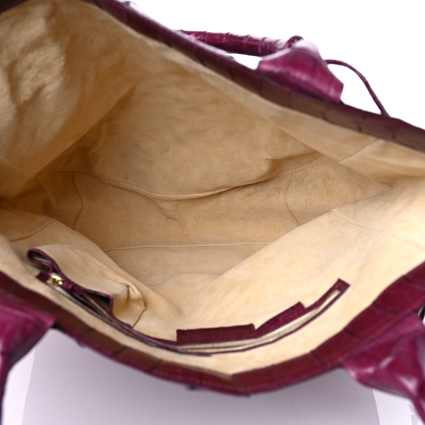 Crocodile Leaf Tote Puprle