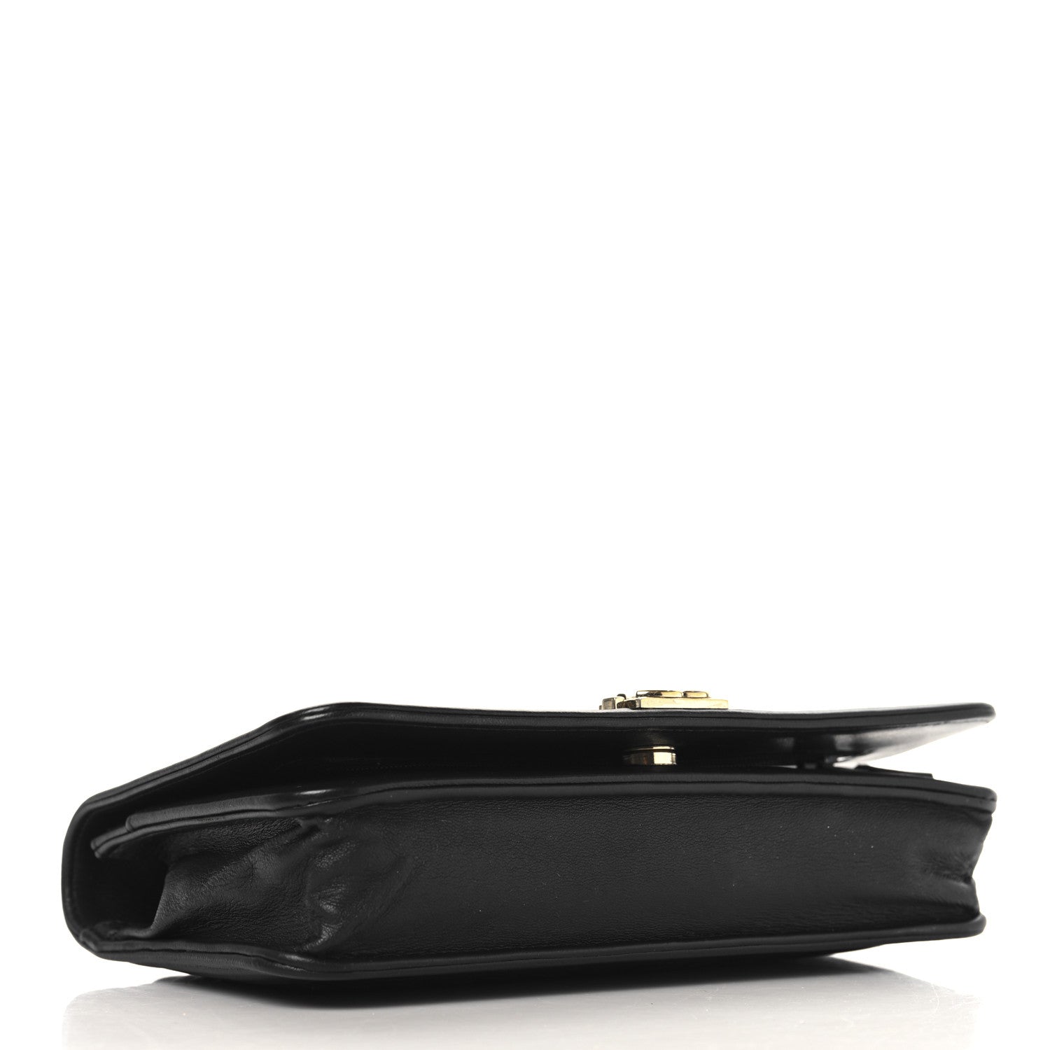 Chanel Lambskin Chevron Boy Wallet On Chain WOC Black 4 of 12