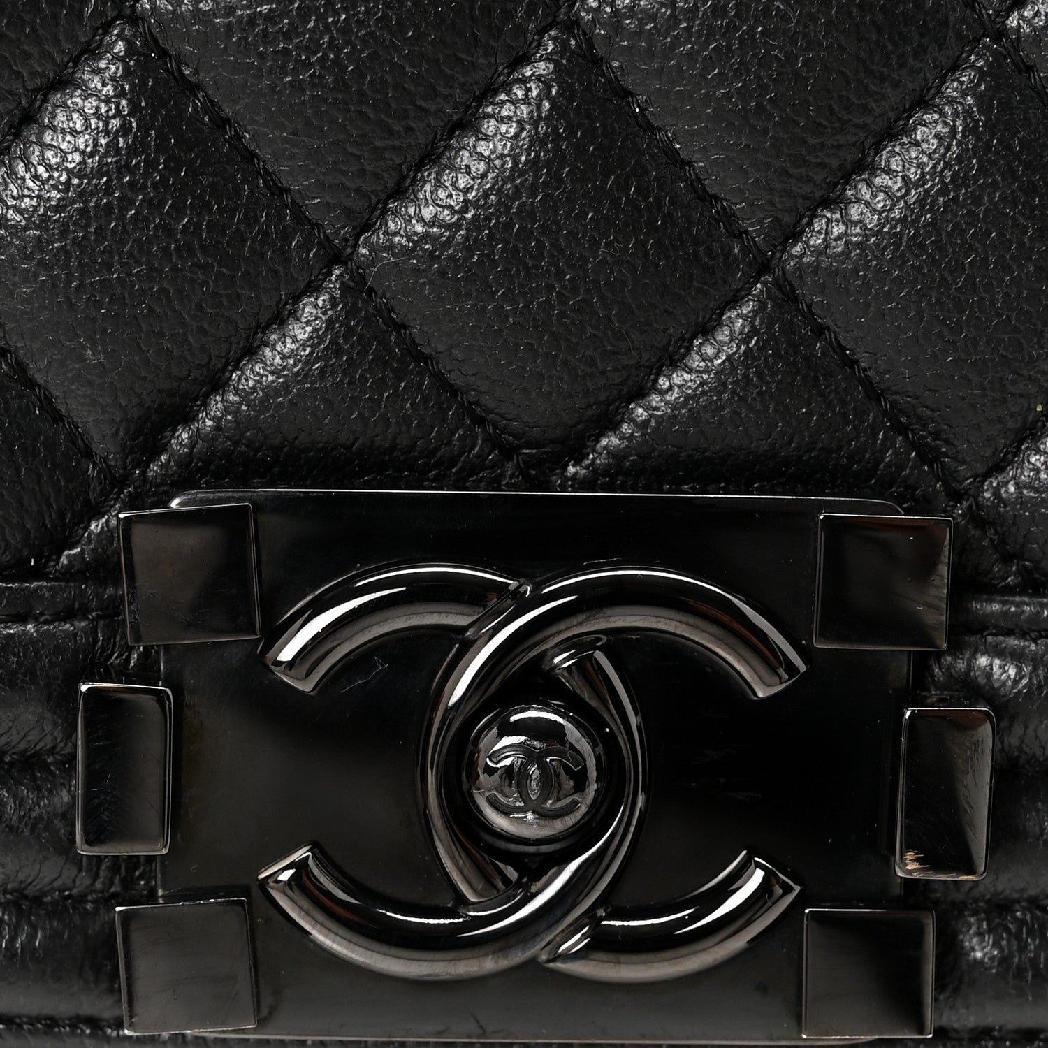 Chanel Caviar Quilted Medium Boy Flap So Black 12 of 13