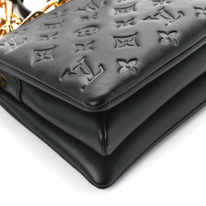 Louis Vuitton Lambskin Embossed Monogram Coussin BB Black 11 of 12