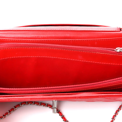 Chanel Lambskin Quilted Chain Clutch Flap Red 7 of 13
