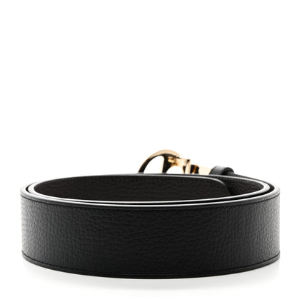 Gucci Dollar Calfskin 1973 Reversible Belt 90 36 Black Testa di Moro 2 of 5