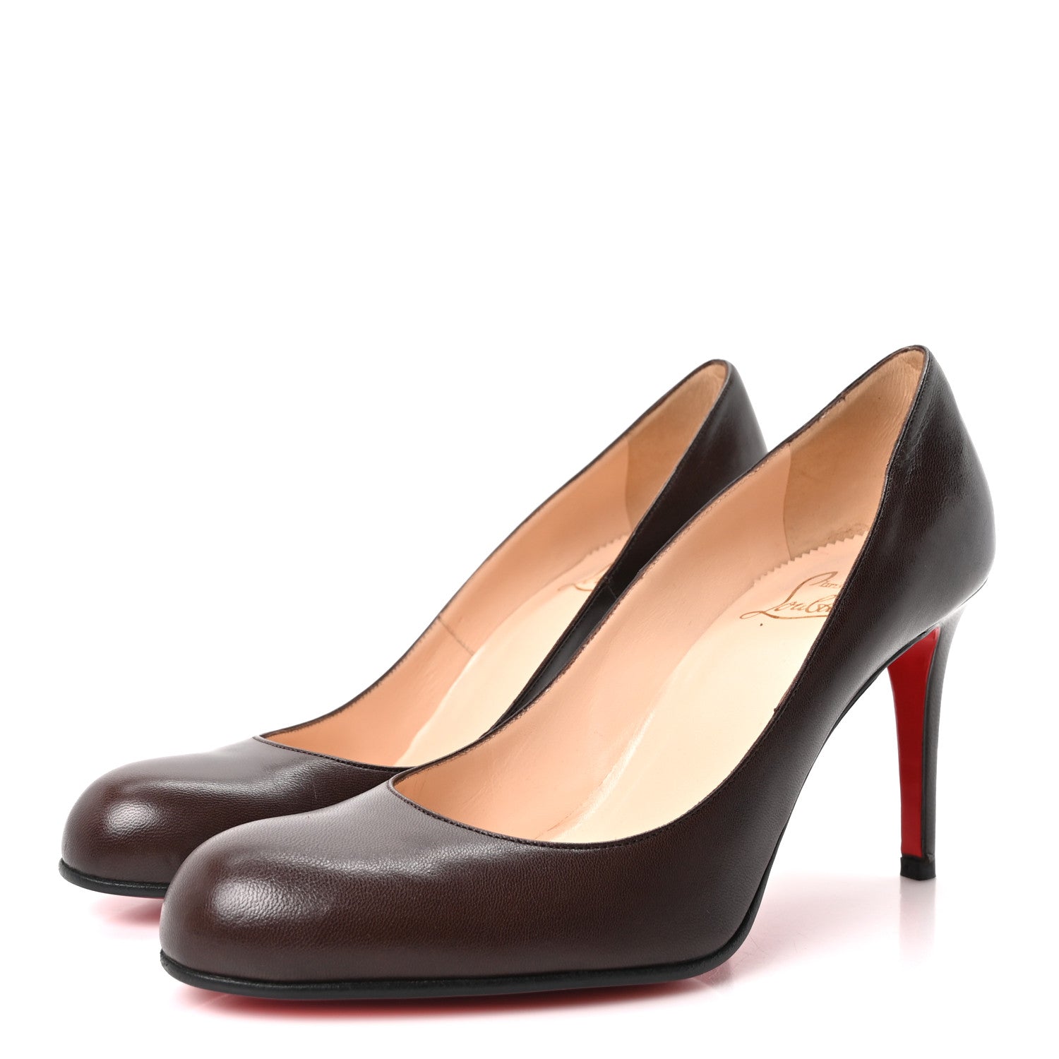 Christian Louboutin Shiny Nappa Simple 85 Pumps 39 Brown 4 of 8