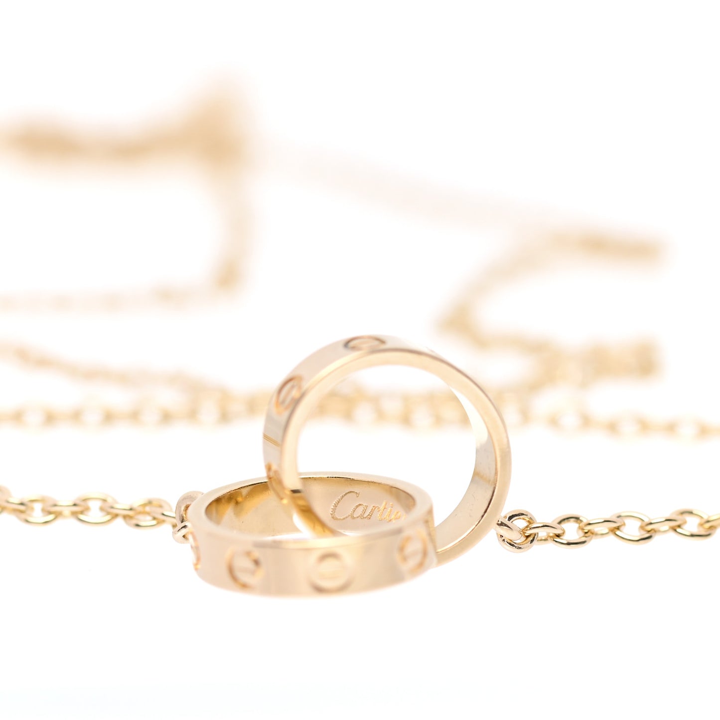 18K Yellow Gold Interlocking LOVE Necklace