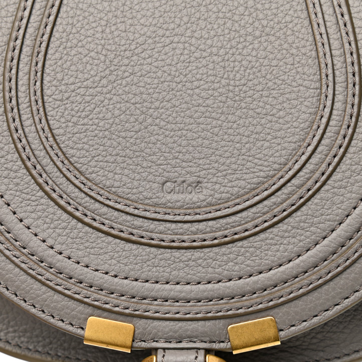 Calfskin Mini Marcie Round Crossbody Bag Cashmere Grey