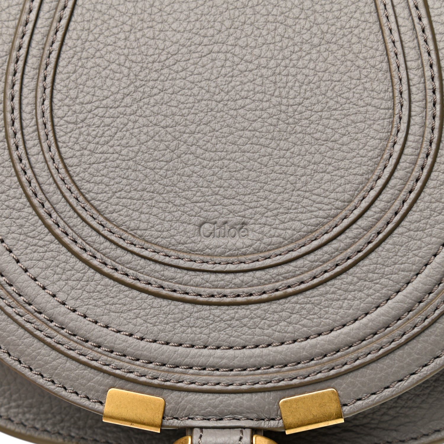 Chloe Calfskin Mini Marcie Round Crossbody Bag Cashmere Grey 8 of 8