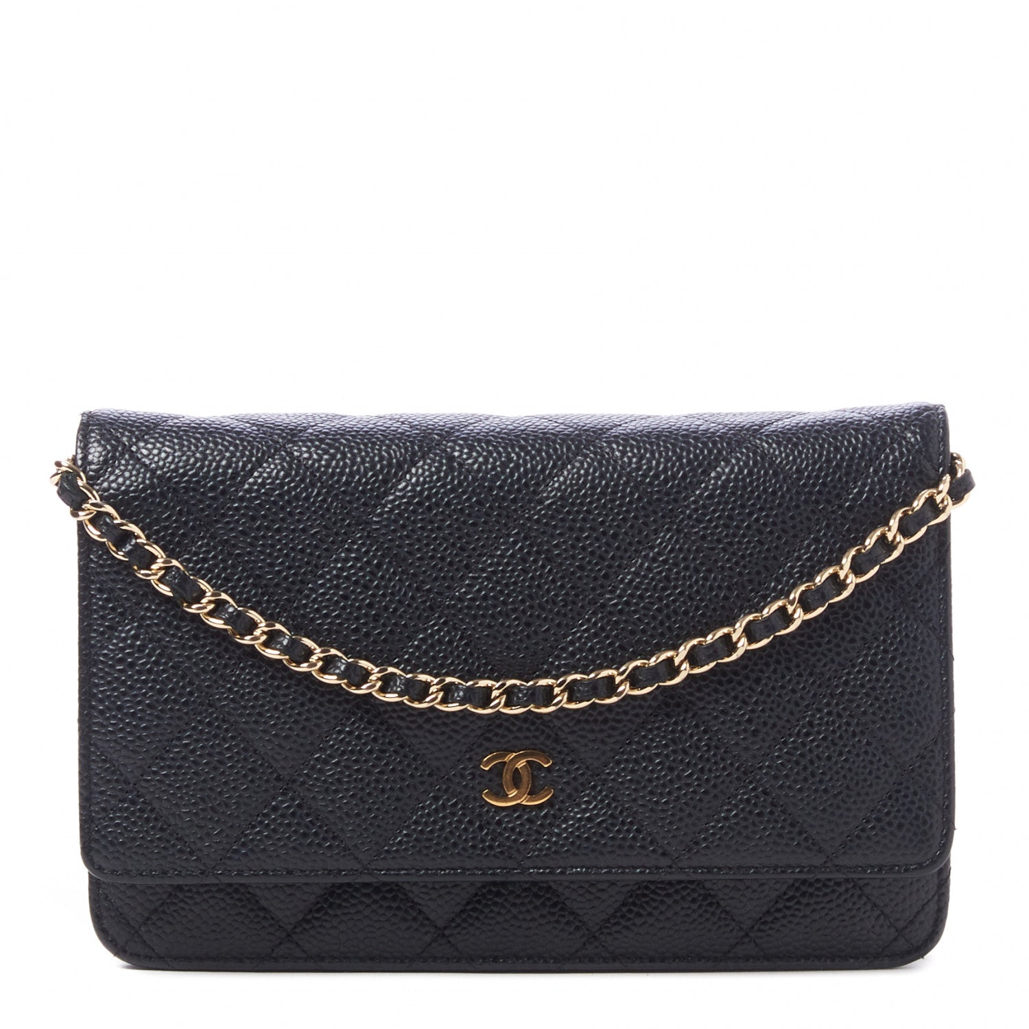 Chanel Caviar Quilted Wallet On Chain WOC Black 1 of 10