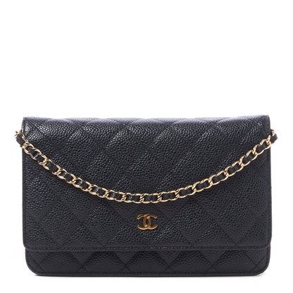Chanel Caviar Quilted Wallet On Chain WOC Black 1 of 10