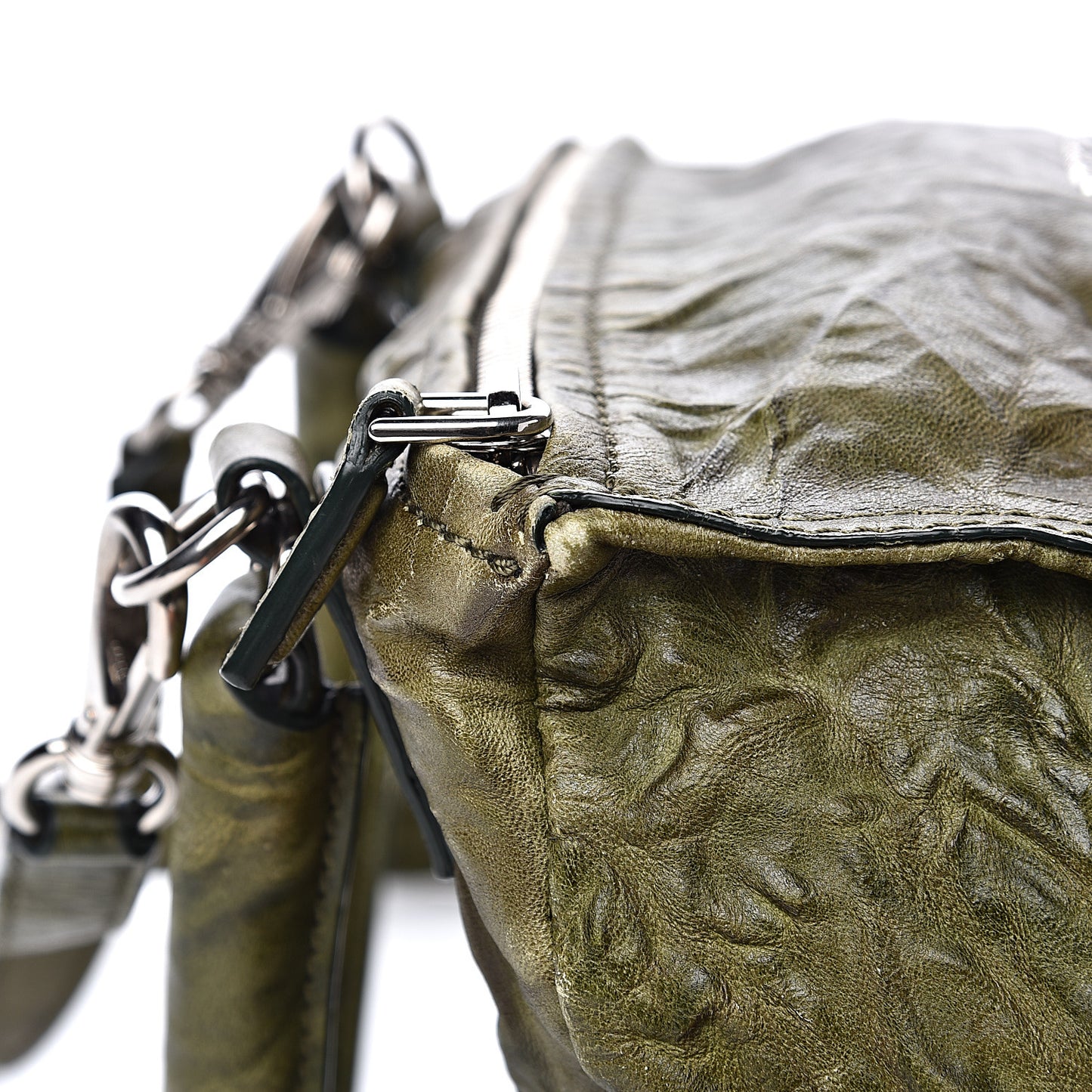 Tumbled Sheepskin Small Pandora Khaki