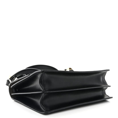 Fendi Vitello Liberty Lucido Metal Monster Eyes Studded Kan I Shoulder Bag Black 4 of 11