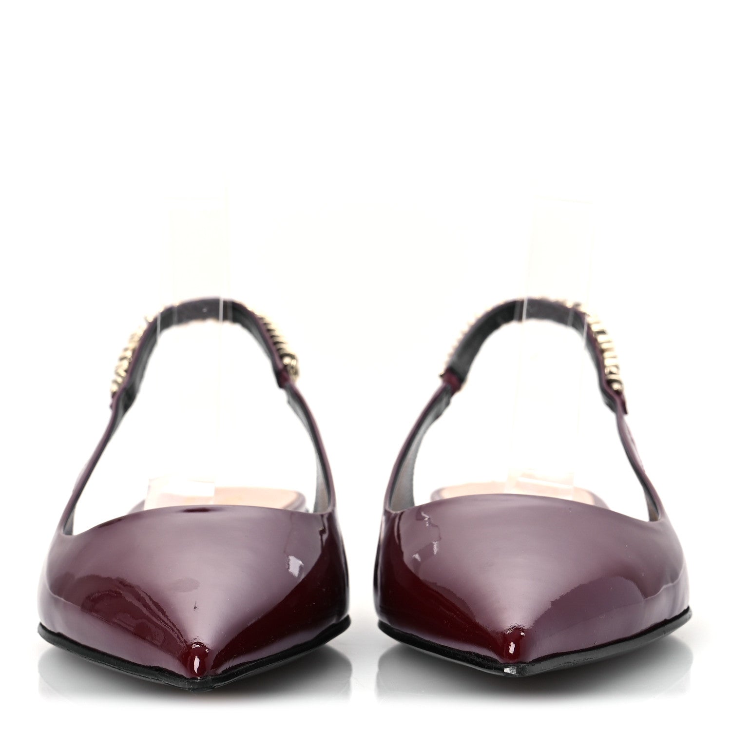 Gucci Patent Signoria Ballet Slingback Ballet Flat 38 Rosso Ancora 3 of 15