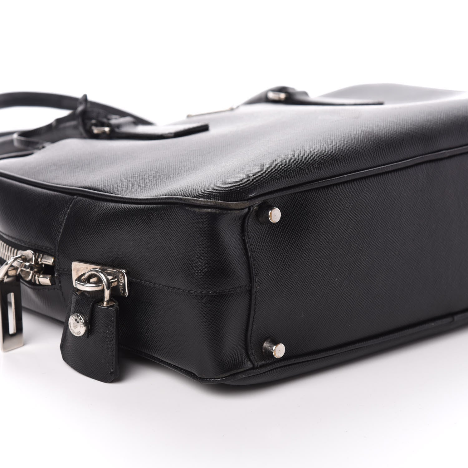 Prada Saffiano Lux Bowler Black 8 of 10